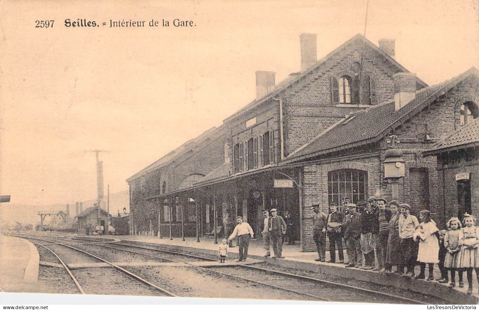 Belgique - Seilles - Intérieur De La Gare - Animé - EnfantsOblitéré 1920 - Carte Postale Ancienne - Andenne