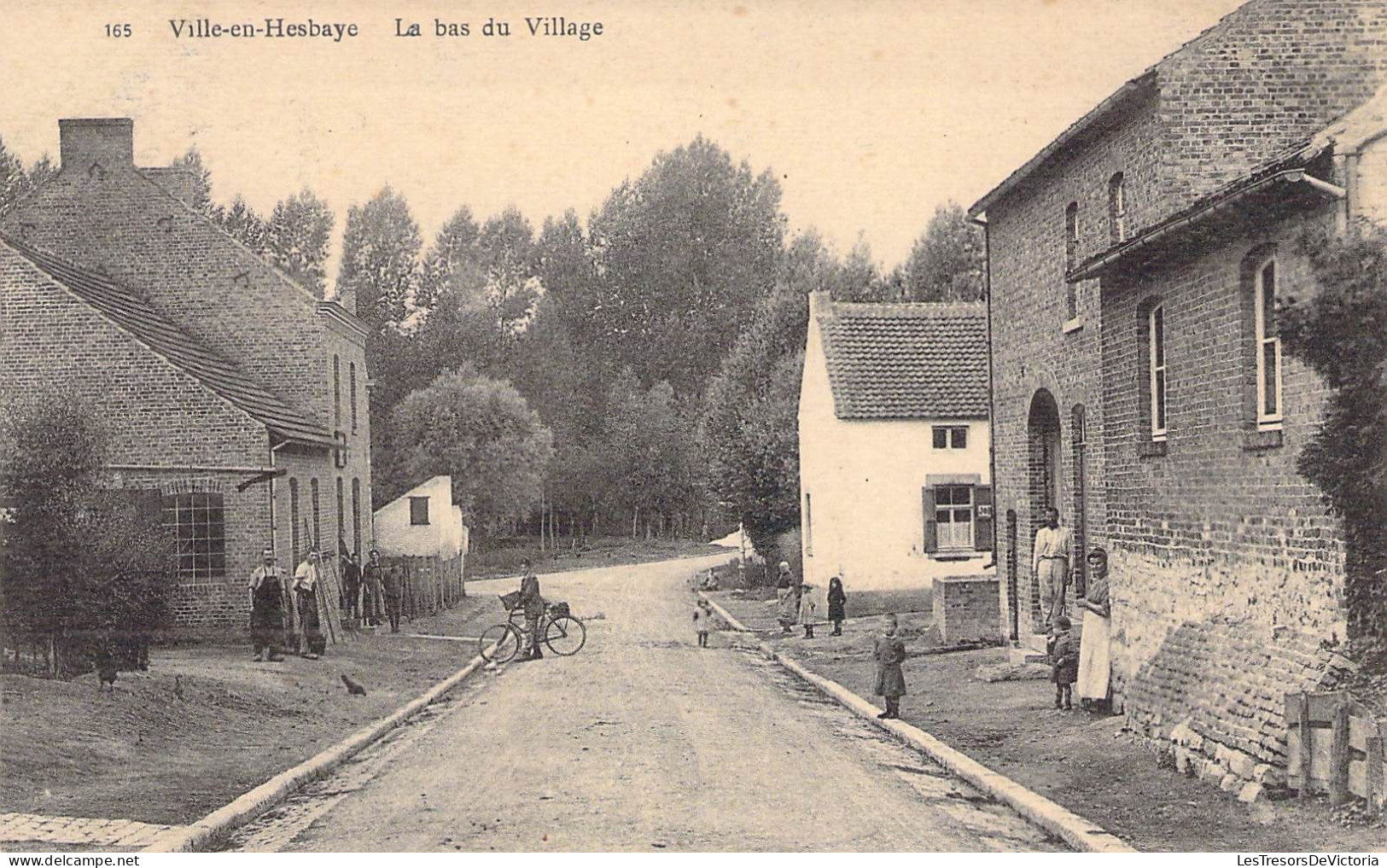 Belgique - Villes En Hesbaye - Le Bas Du Village - Animé - Vélo - Carte Postale Ancienne - Waremme