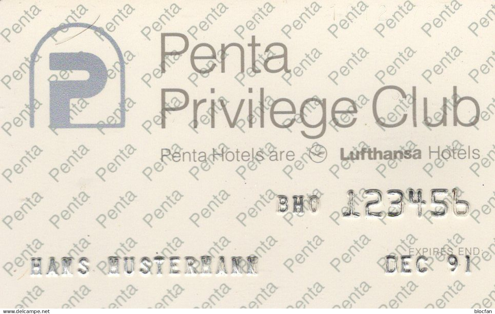VIP-card Lufthansa TK K153/1990 ** 60€ Penta Privilege Club Fliegen In Alle Welt Hans Mustermann TC Air Telecard Germany - K-Serie : Serie Clienti