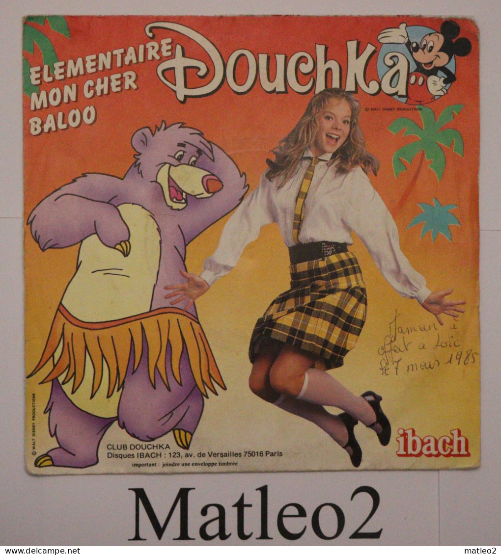 Vinyle 45 Tours : Douchka : Elémentaire Mon Cher Baloo / Bambi - Kinderlieder