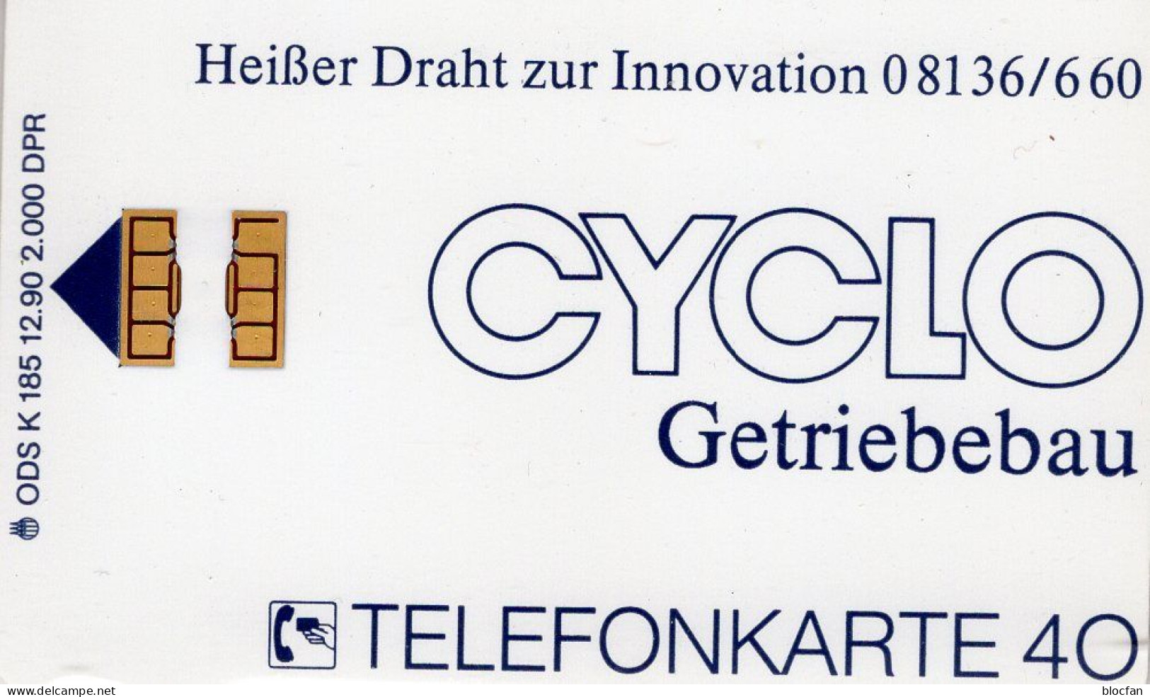 Kugellager TK K185/1990 ** 65€ 2.000Expl. CYCLO Spezial-Getriebebau Draht Zur Innovation TC Working Phonecard Of Germany - K-Series: Kundenserie