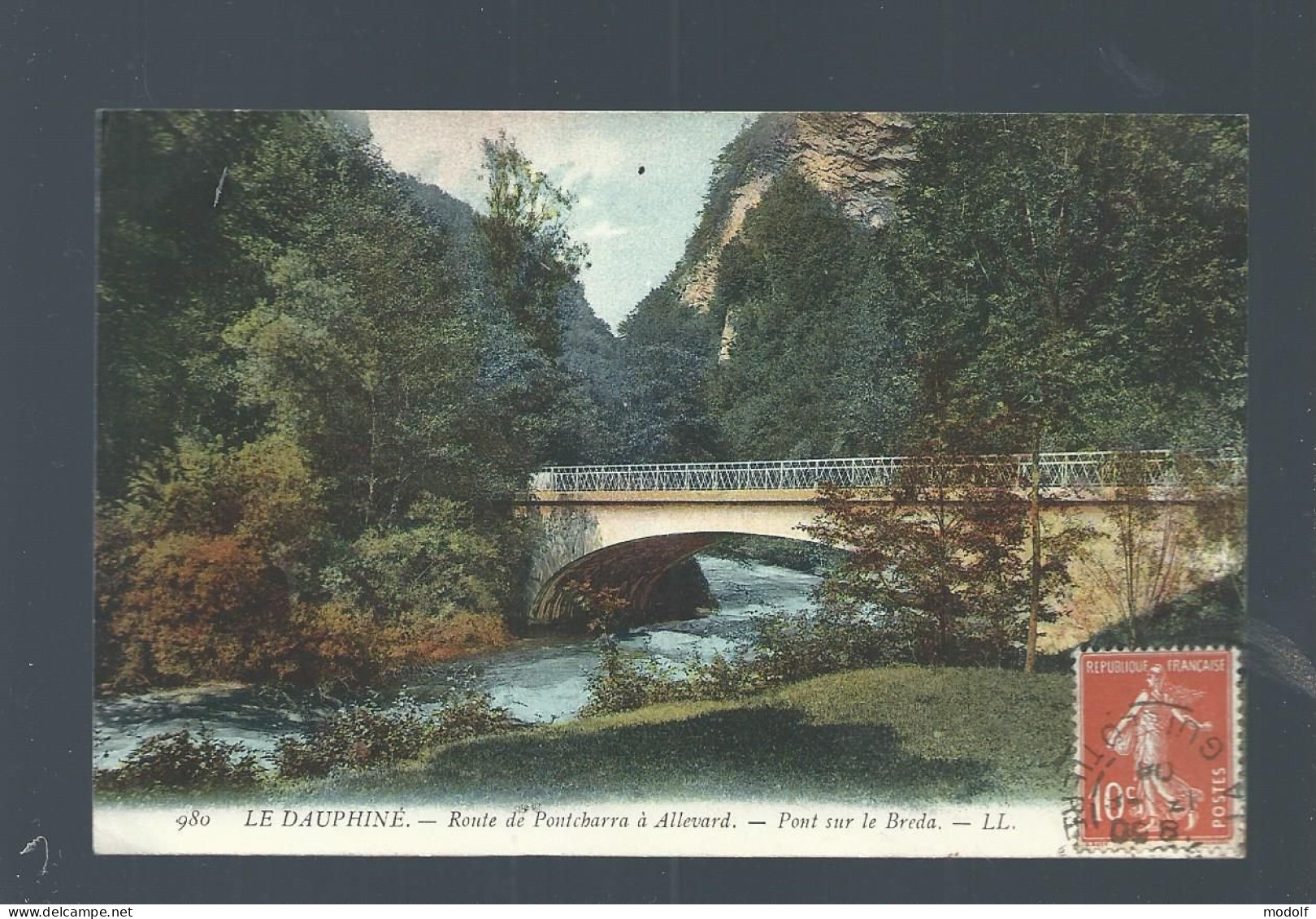CPA - 38 - Le Dauphiné - Route De Pontcharra à Allevard - Pont Sur Le Breda - Colorisée - 1908 - Pontcharra