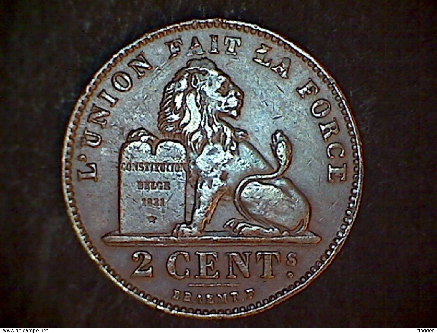 2 Centimes 1909 , STEMPELFOUT - 2 Cents