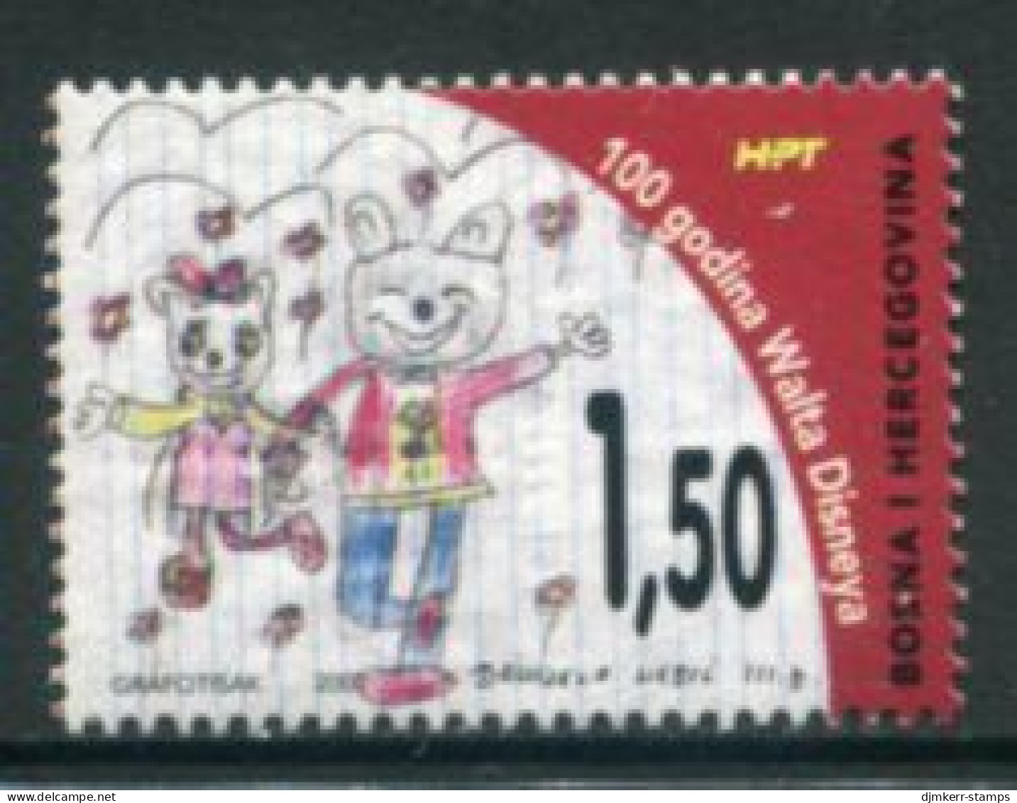 BOSNIA HERCEGOVINA (CROAT) 2001 Walt Disney Centenary MNH / **.  Michel 82 - Bosnien-Herzegowina