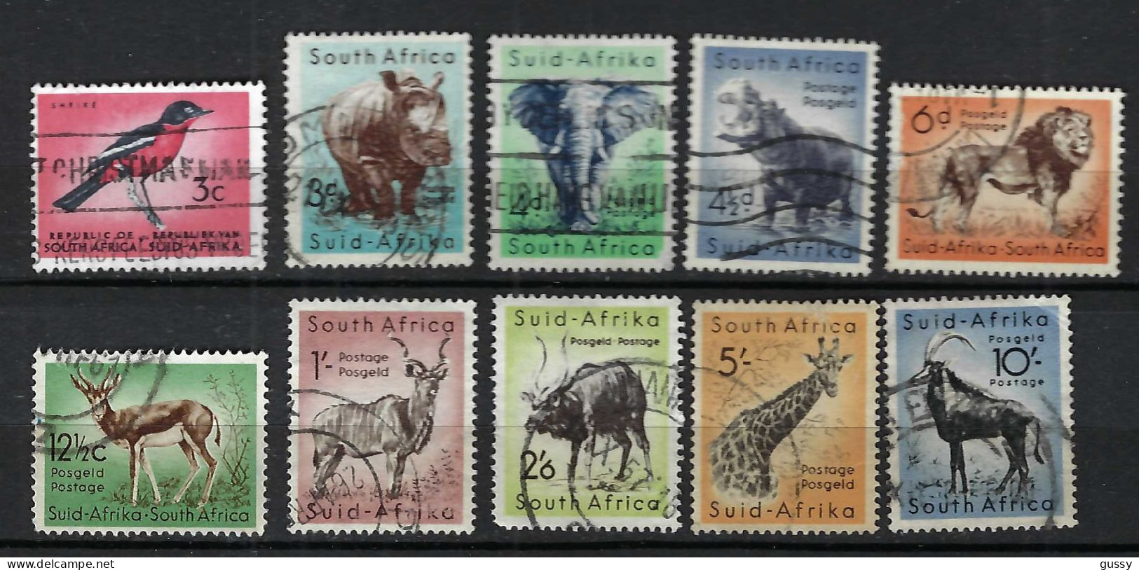 AFRIQUE Du SUD Ca. 1960: TP Obl. "ANIMAUX" - Oblitérés