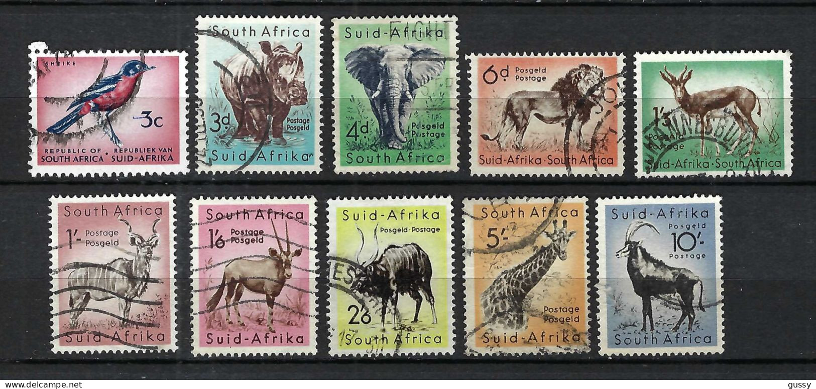 AFRIQUE Du SUD Ca. 1960: TP Obl. "ANIMAUX" - Gebruikt