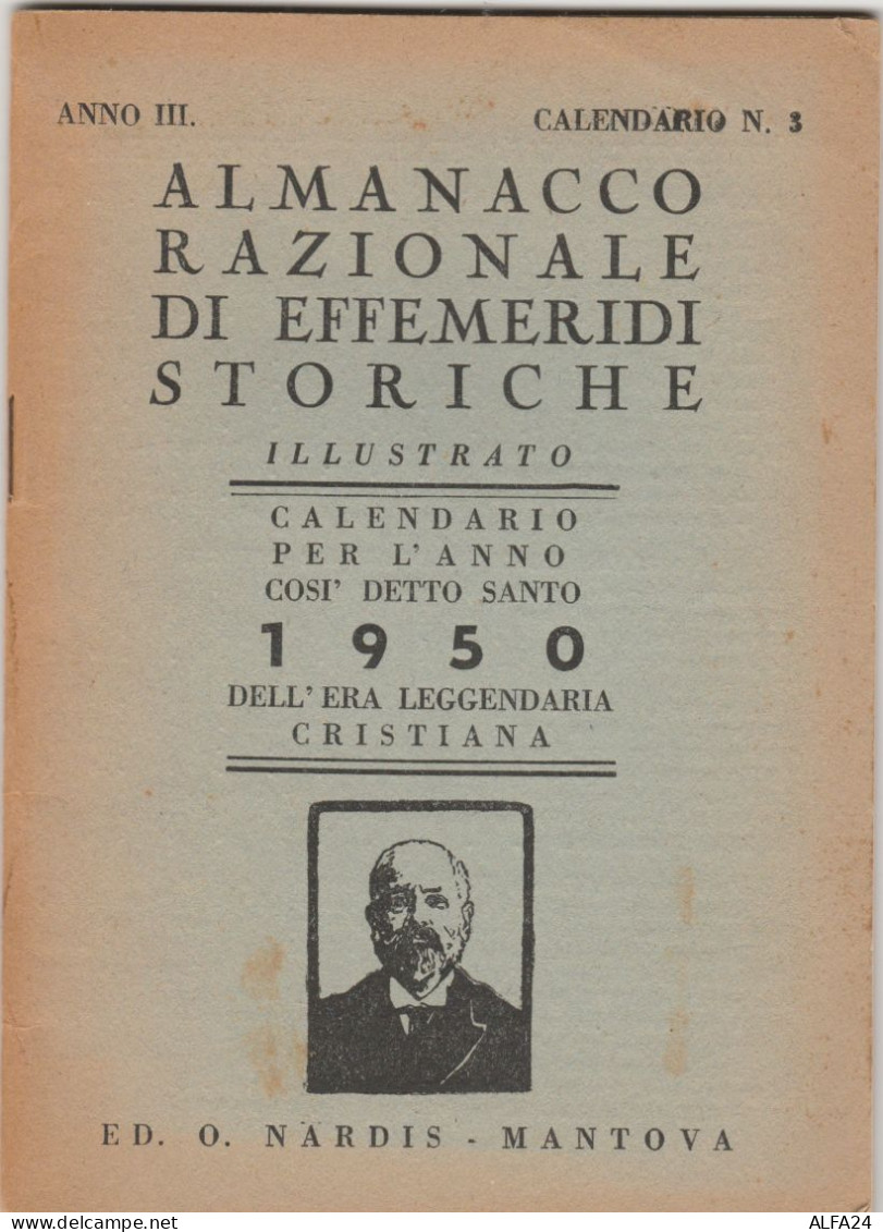 ALMANACCO RAZIONALE EFFEMERIDI STORICHE 1950 (MF2140 - Libros