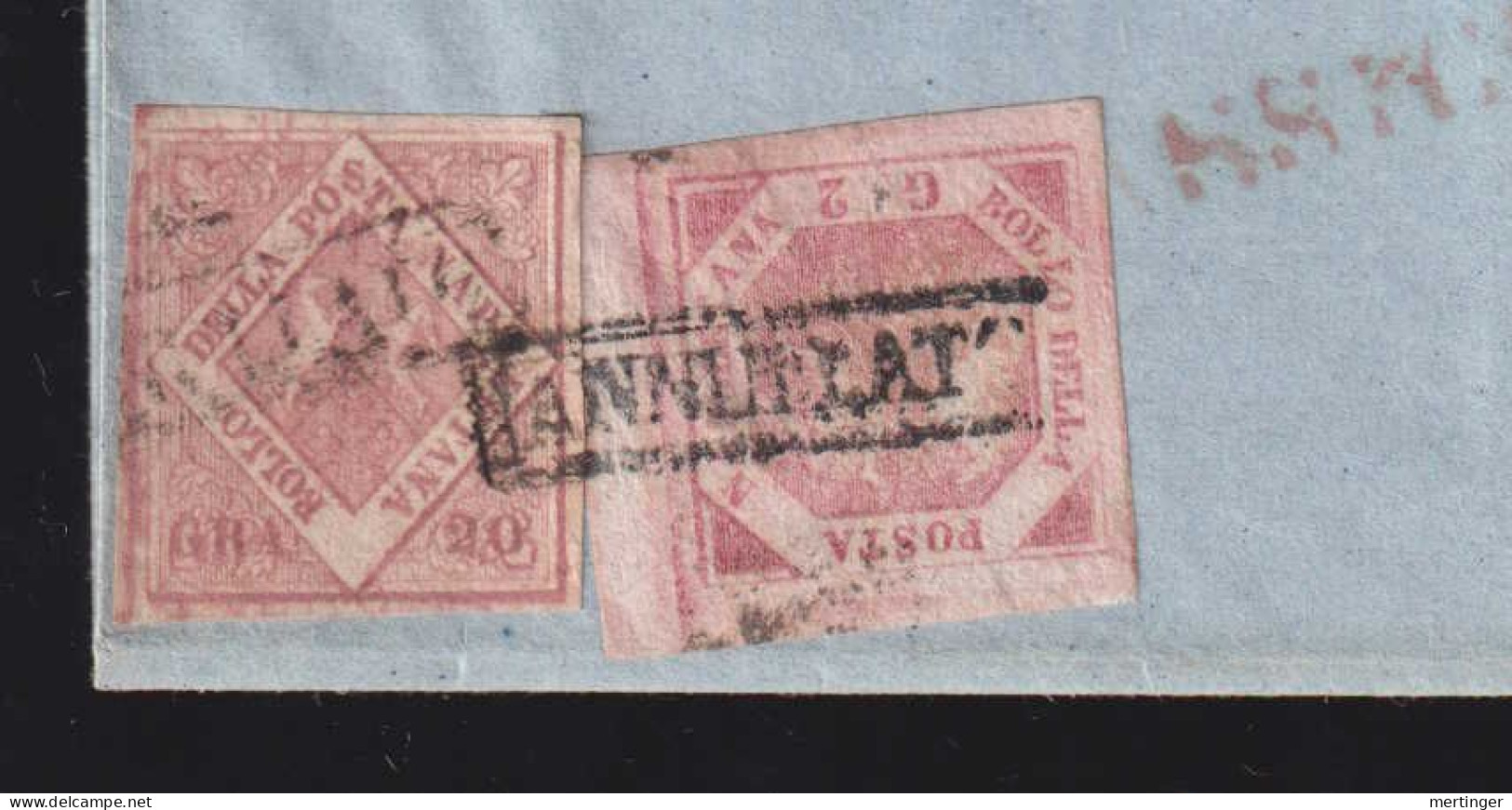 Italy Napoli 1859 Registered Cover Local Use 5x 2G + 20G - Naples
