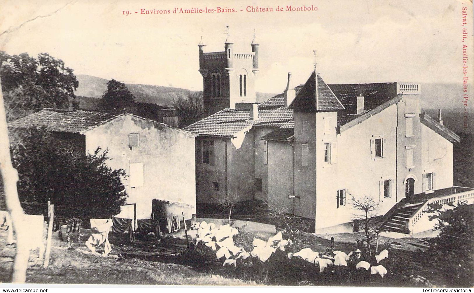 France - Environs D'Amélie Les Bains - Château De Montbolo - Oblitéré 1909 -  Carte Postale Ancienne - Amélie-les-Bains-Palalda