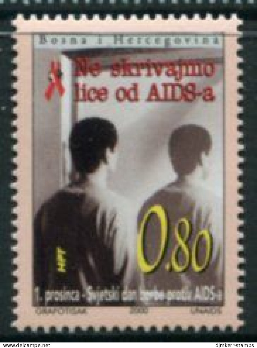 BOSNIA HERCEGOVINA (CROAT) 2000 World AIDS Day MNH / **.  Michel 66 - Bosnie-Herzegovine