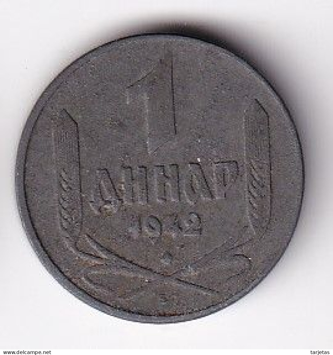 MONEDA DE SERBIA DE 1 DINAR DEL AÑO 1942 (OCUPACION ALEMANA) - Serbien
