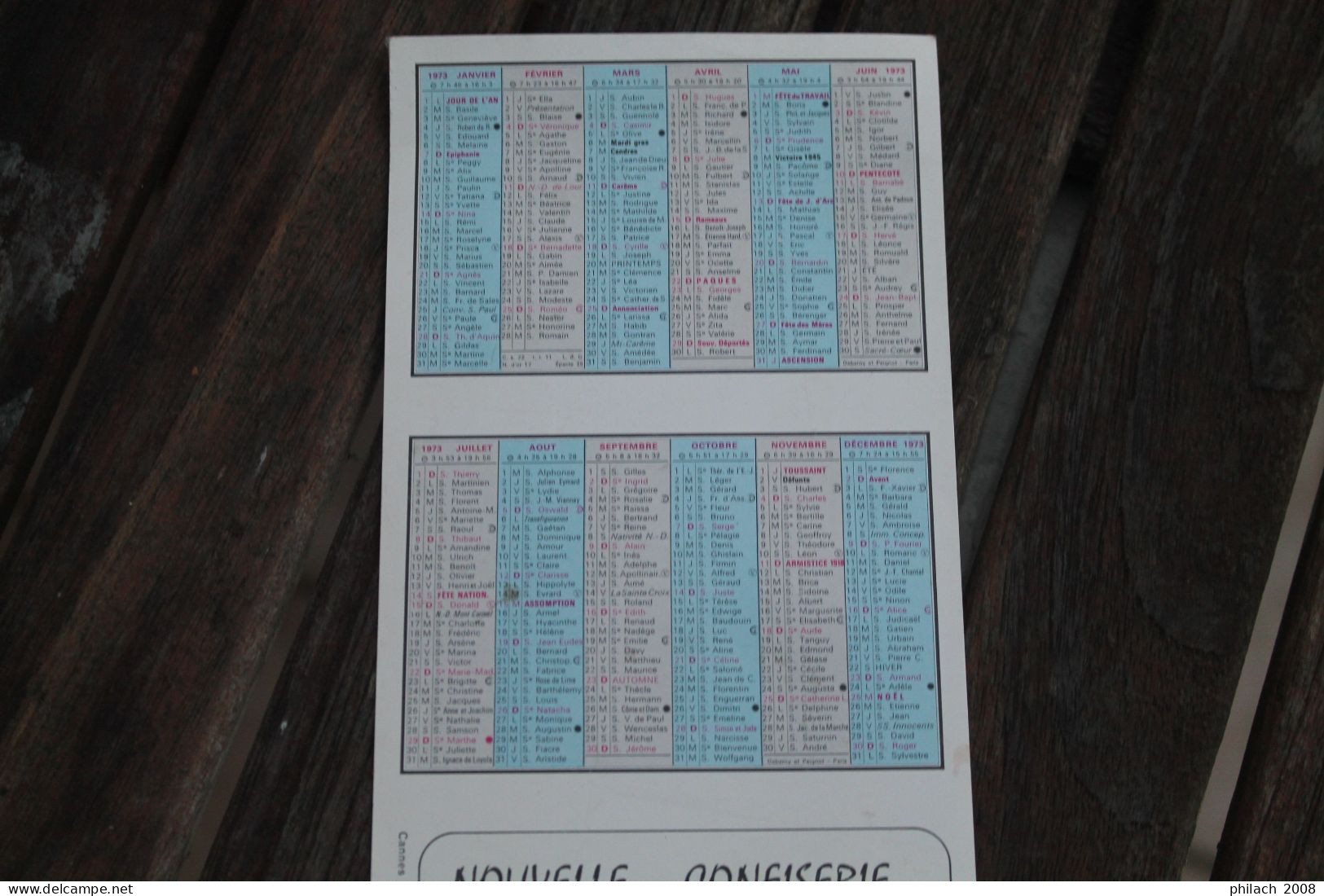 Calendrier Publicitaire De La Société NOUVELLE CONFISERIE SENEGALAISE SA - Petit Format : 1961-70