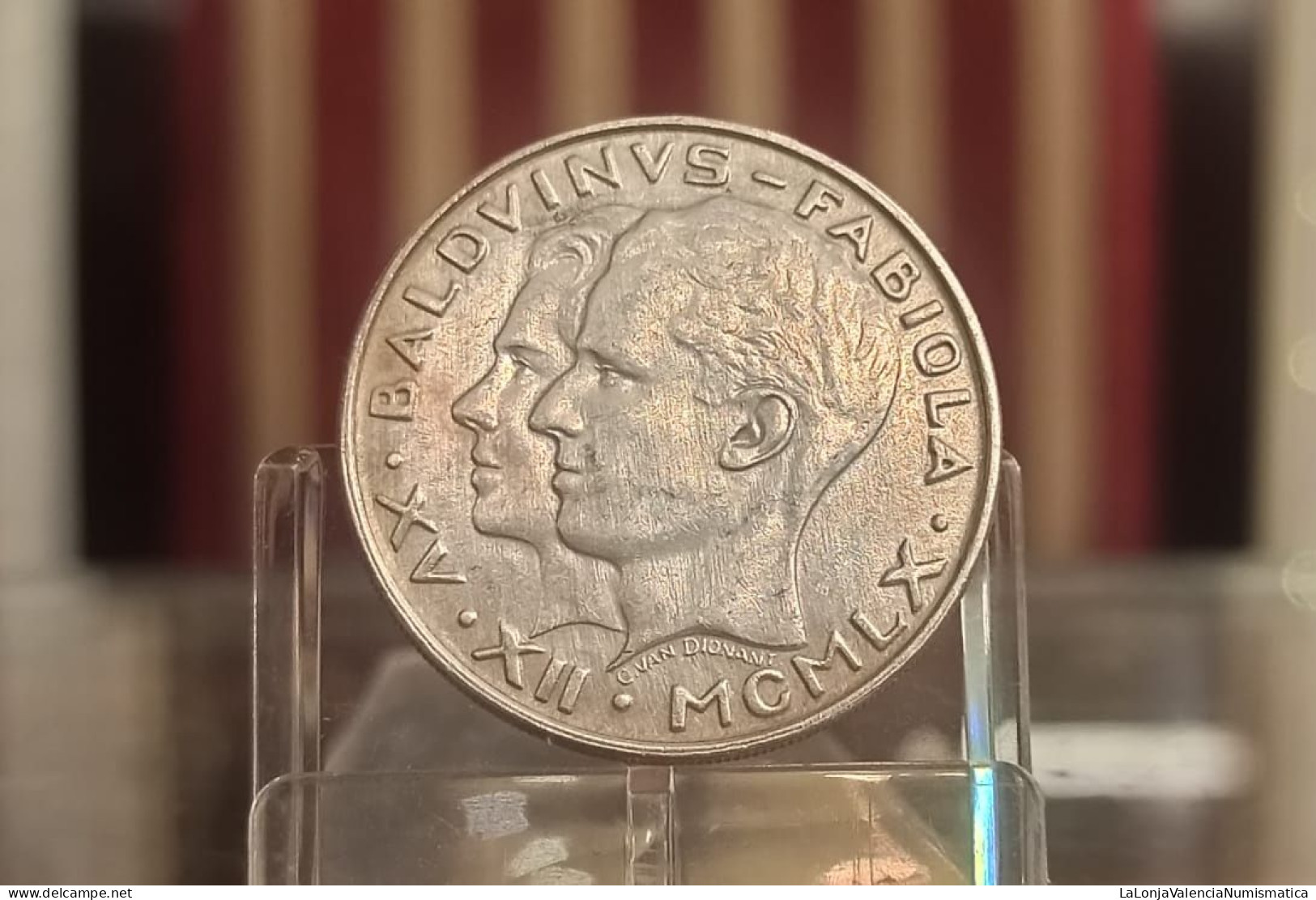 Bélgica Belgium 50 Francs Commemorative King Baudouin's Marriage 1960 Km 152 Plata - Altri & Non Classificati