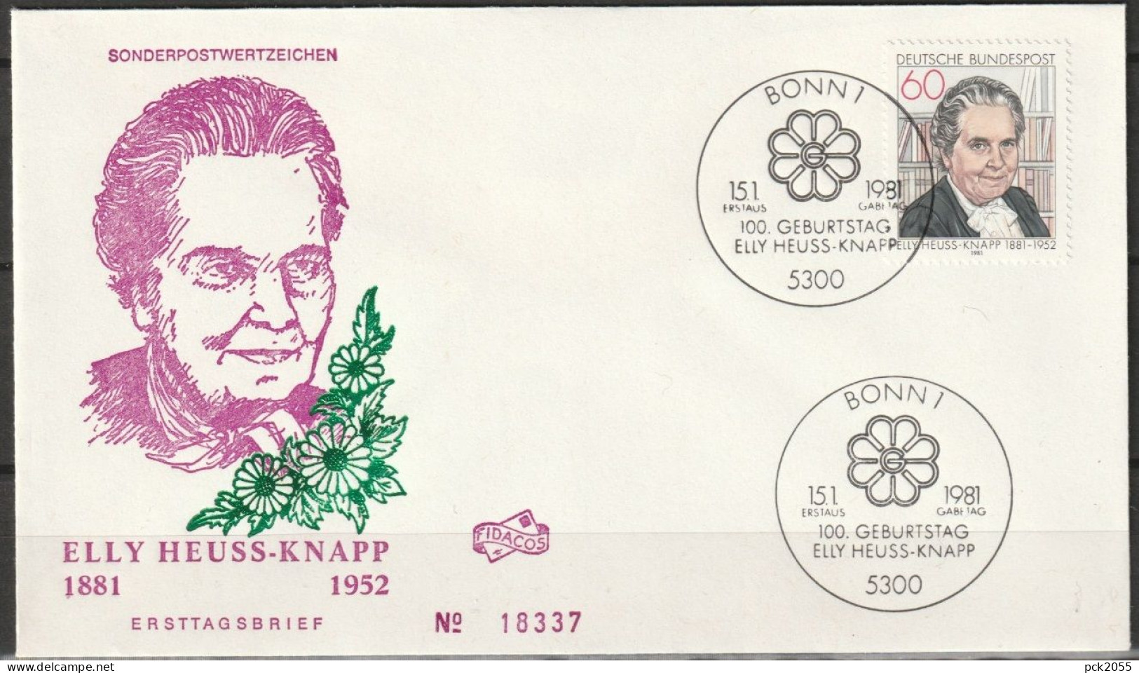 BRD FDC 1981 Nr.1082 100.Geb. Von Elly Heuss-Knapp  ( D 2551 ) Günstige Versandkosten - 1981-1990