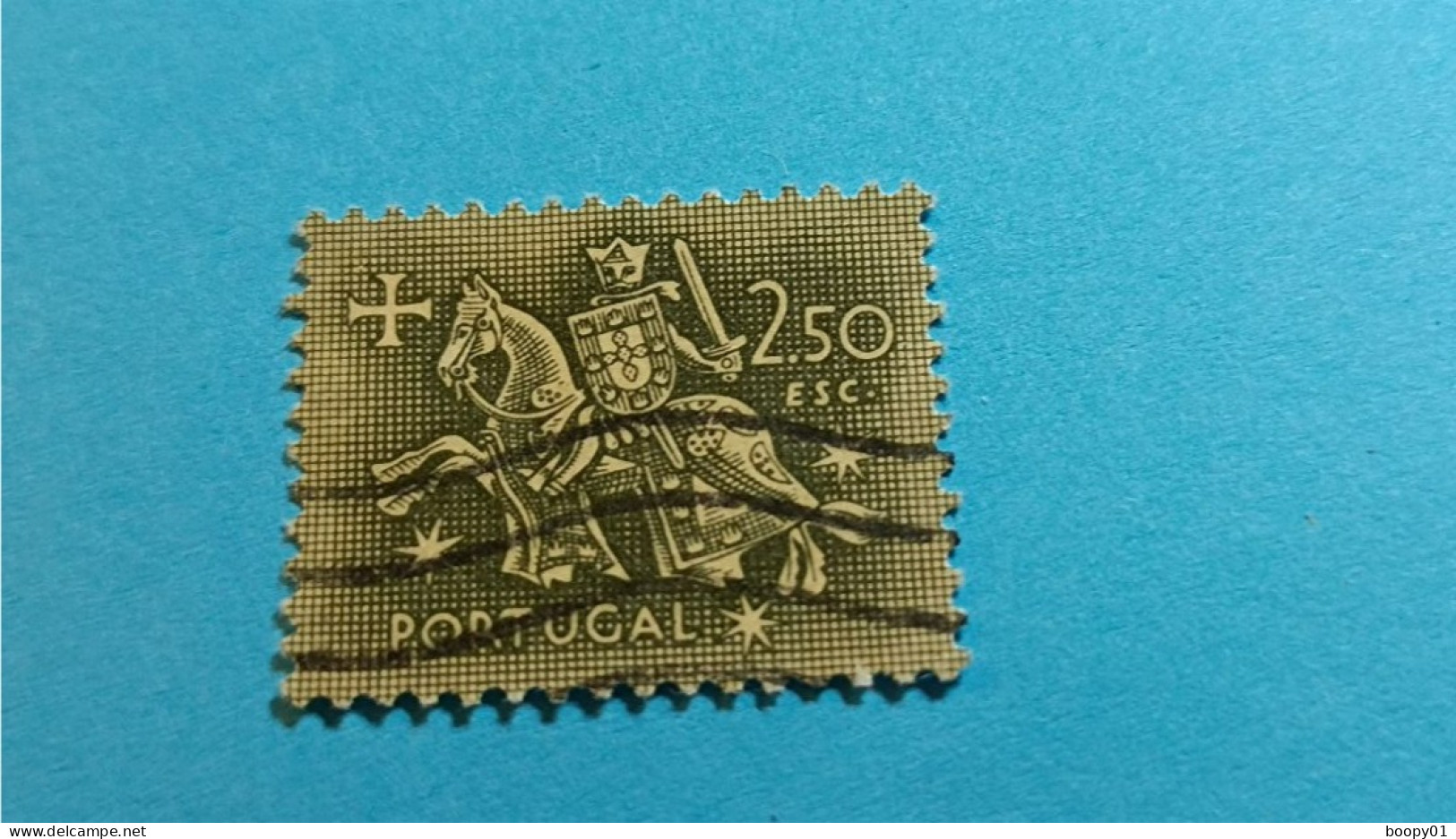 PORTUGAL - Timbre 1953 : Sceau équestre De Denis 1er De Portugal (Dinis Ou Diniz) - 2.50 Escudos - Gebraucht