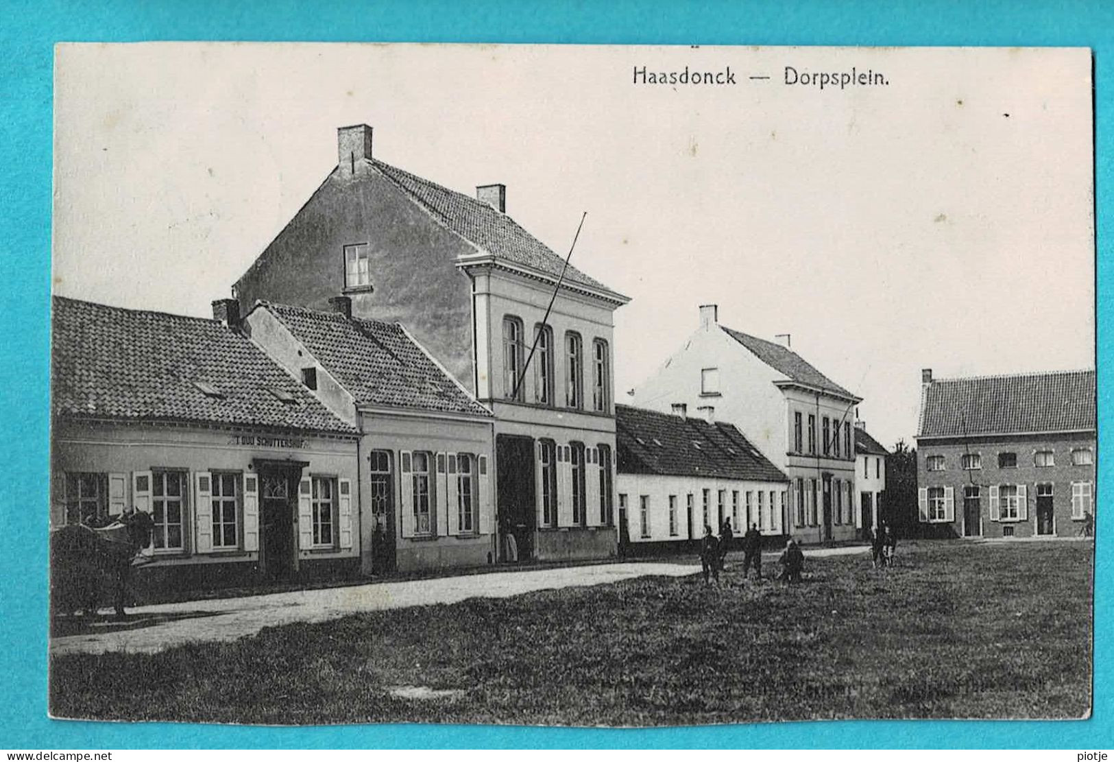 * Haasdonk - Haesdonck (Beveren - Oost Vlaanderen) * Dorpsplein, Grand'Place, 't Oud Schuttershof, Animée, TOP - Beveren-Waas