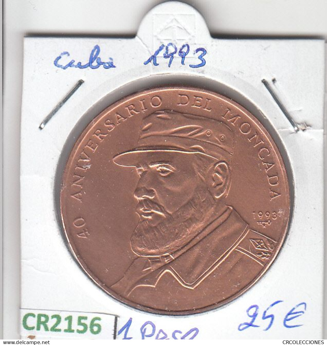 CR2156 MONEDA CUBA 1 PESO 1993 - Kuba