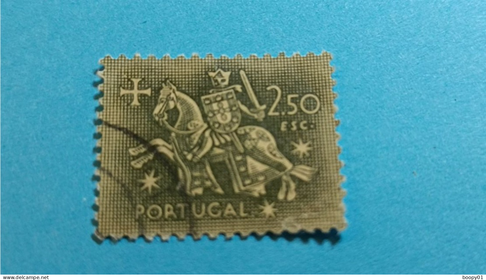 PORTUGAL - Timbre 1953 : Sceau équestre De Denis 1er De Portugal (Dinis Ou Diniz) - 2.50 Escudos - Used Stamps
