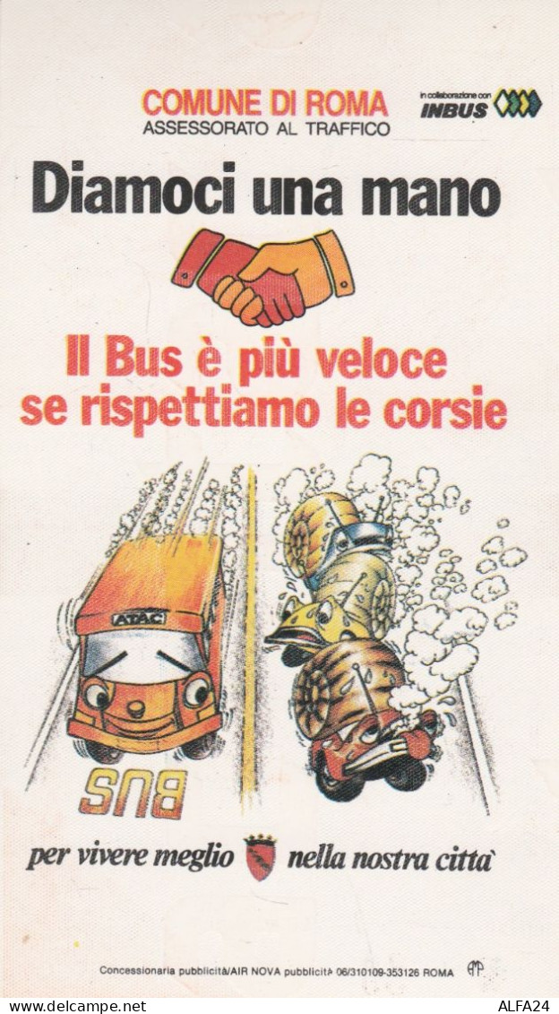 ABBONAMENTO MENSILE BUS ATAC ROMA OTTOBRE 1985 (MF502 - Europe