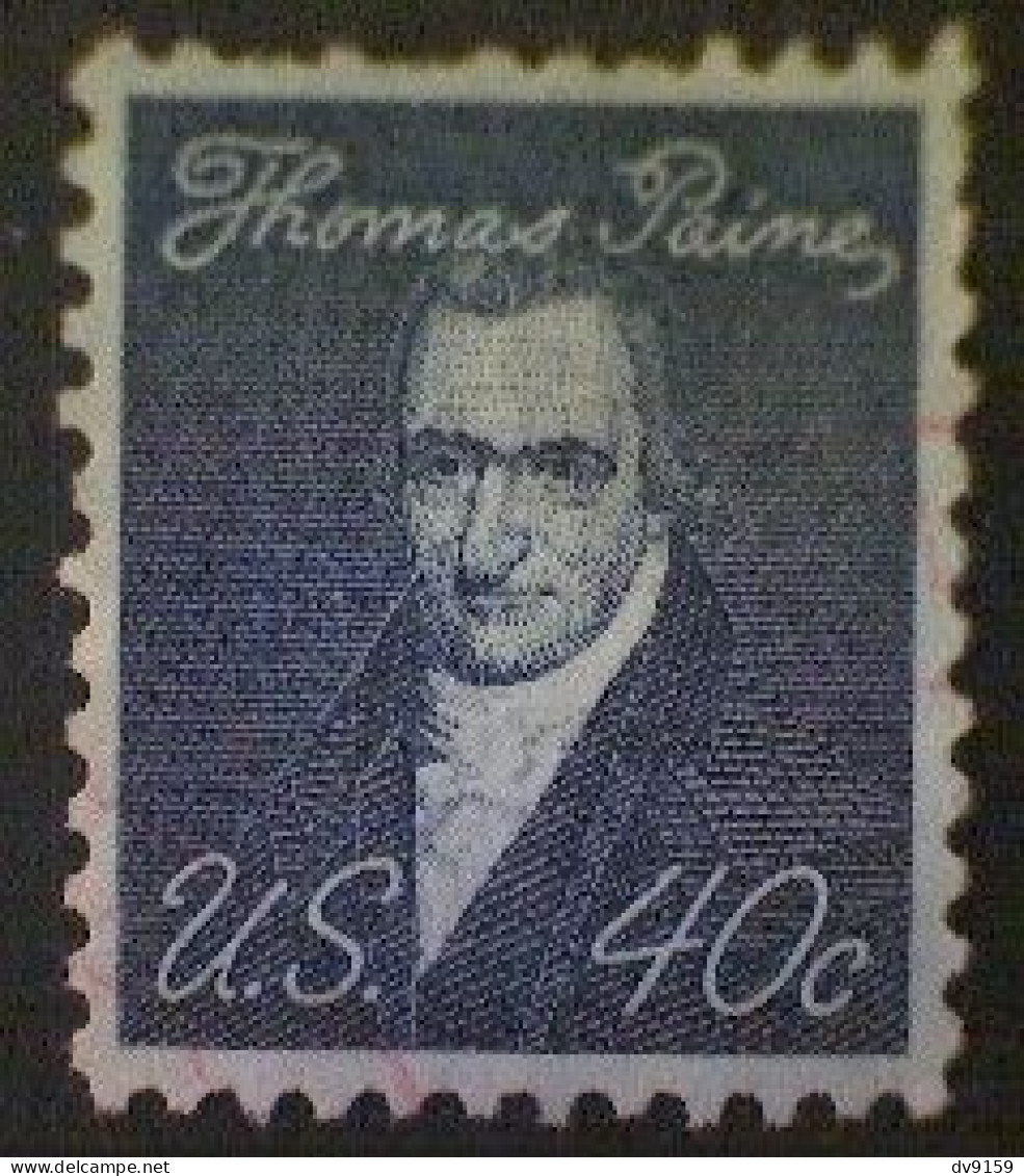 United States, Scott #1292, Used(o), 1968, Thomas Paine, 40¢, Blue Black - Usati