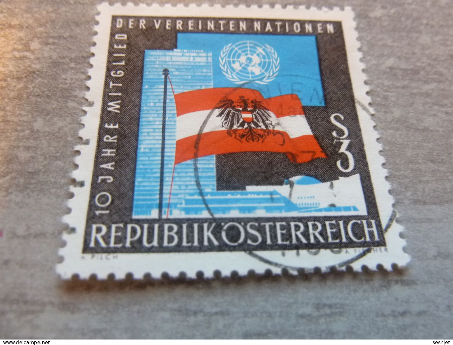 Republik Osterreich - Vereinten Nationen - Val 3 S - Multicolore - Oblitéré - Année 1987 - - Other & Unclassified