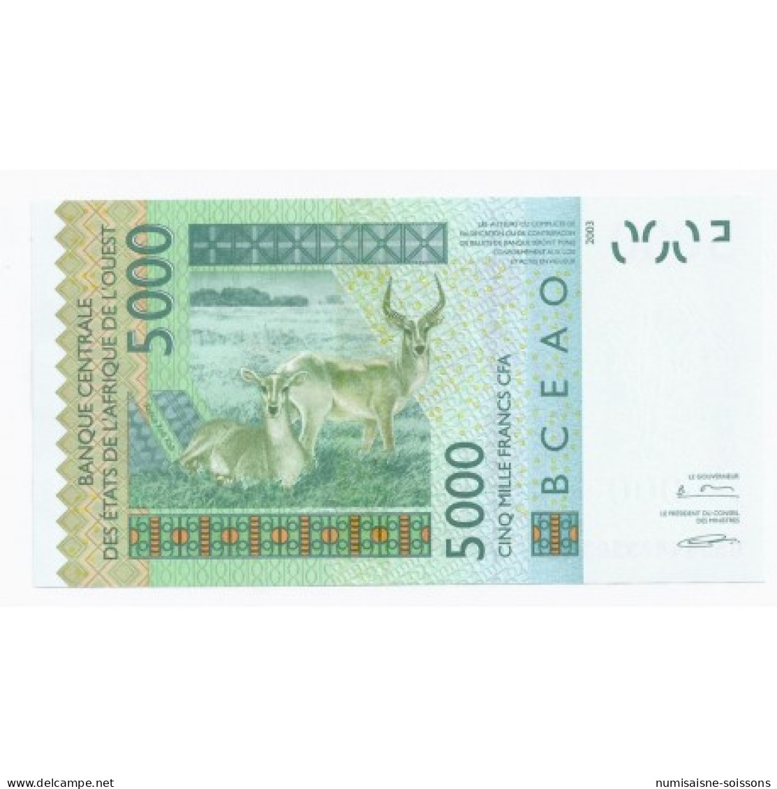 MALI - 5 000 FRANCS CFA - 2003 - Malí