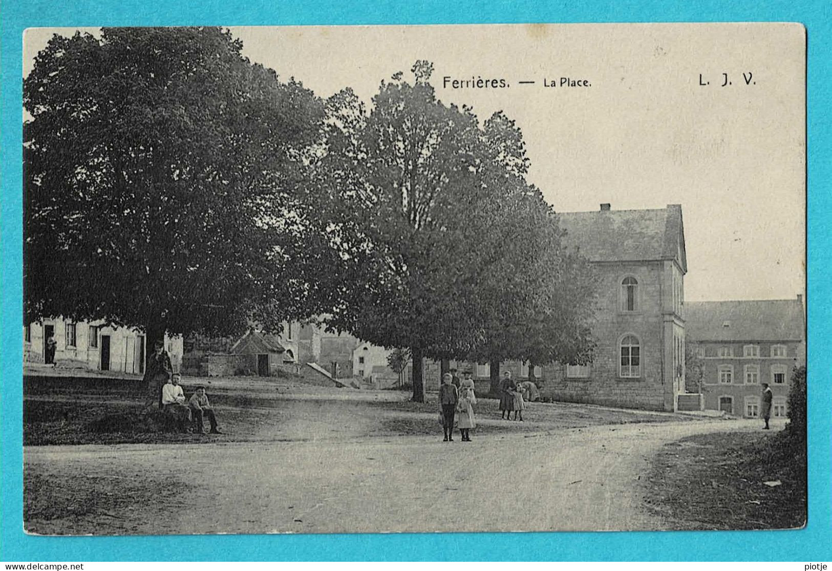 * Ferrières - Huy (Liège - La Wallonie) * (L.J.V.) La Place, Animée, Enfants, Dorpplaats, Unique, TOP, Rare - Ferrieres