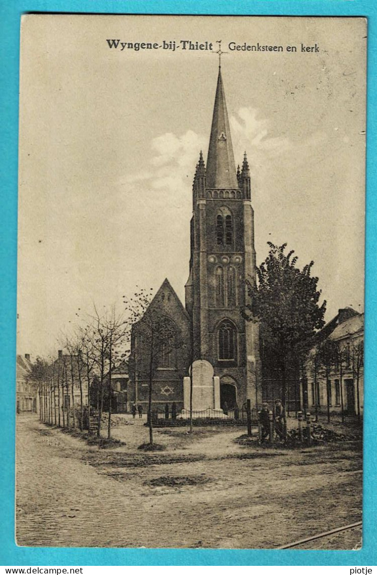 * Wingene - Wyngene (Tielt - West Vlaanderen) * (Uitg Drukker Anseeuw) Gedenksteen En Kerk, église, Church, Old - Wingene