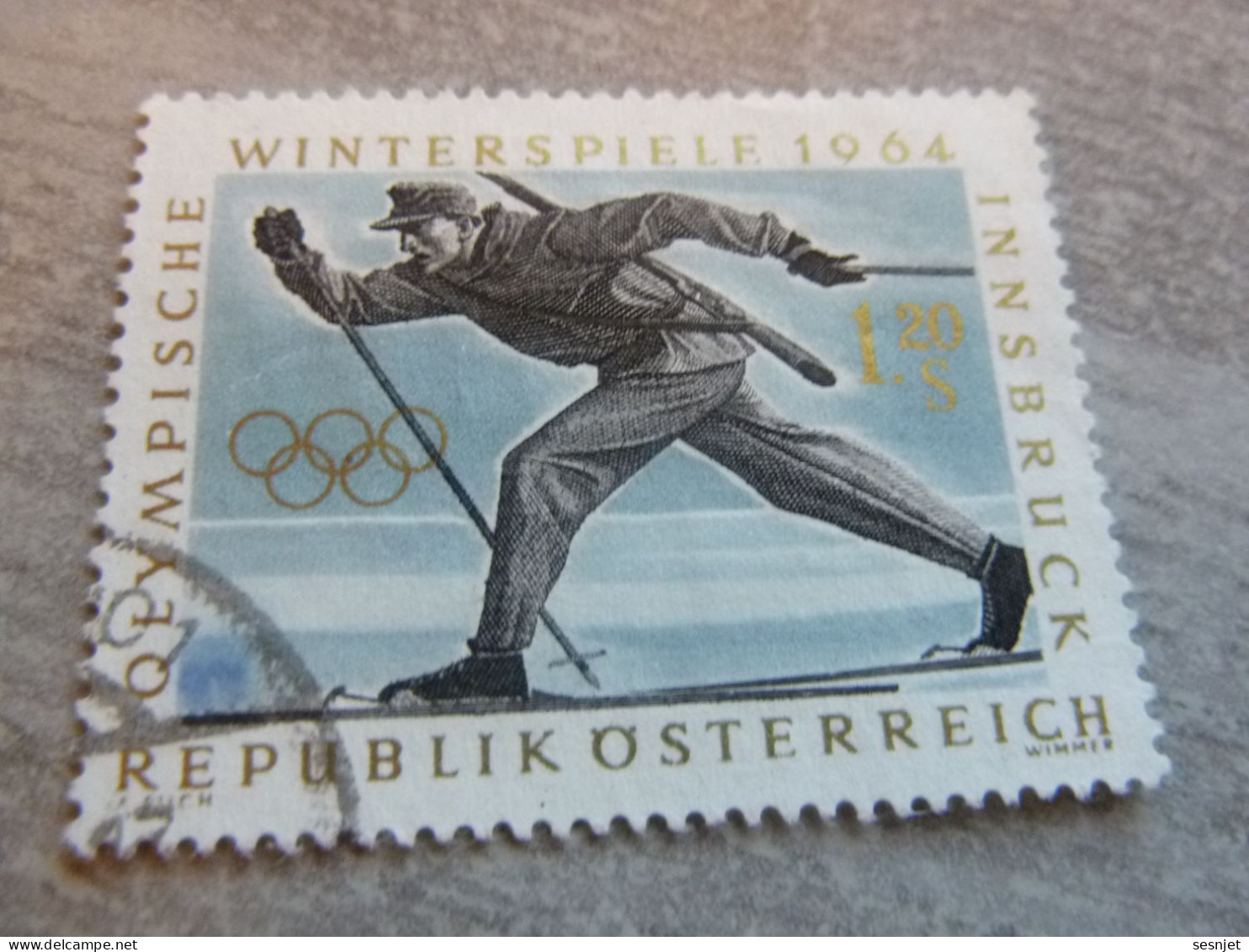 Republik Osterreich - Winterspiele Innsbruck - Ski De Fond - 1.20 S - Multicolore - Oblitéré - Année 1964 - - Inverno1964: Innsbruck