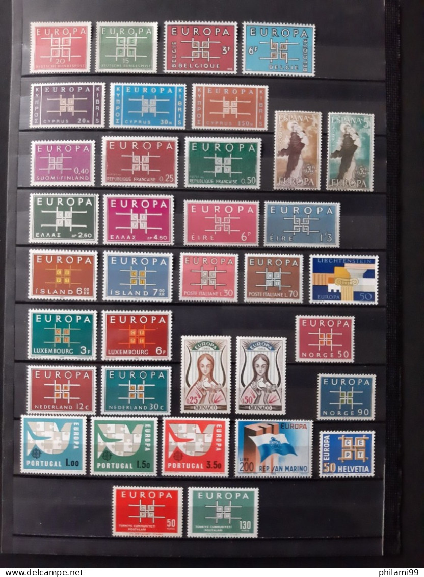 EUROPA 1963 MNH** COT. Mi. 2x89= 178 € / 2x COMPLETE YEAR - Collections (sans Albums)