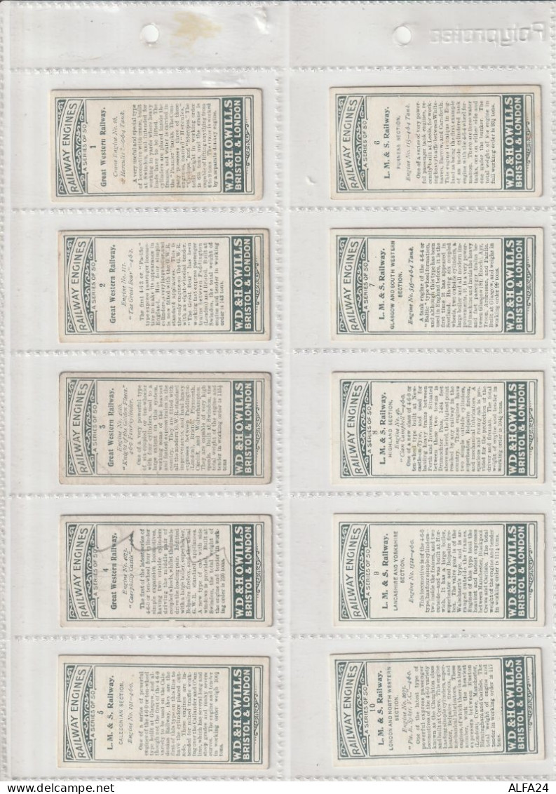 SERIE COMPLETE 50 CARTES CIGARETTES WILLS - TRENI (KX568