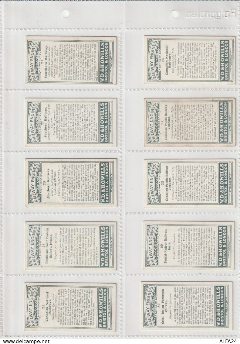 SERIE COMPLETE 50 CARTES CIGARETTES WILLS - TRENI (KX568