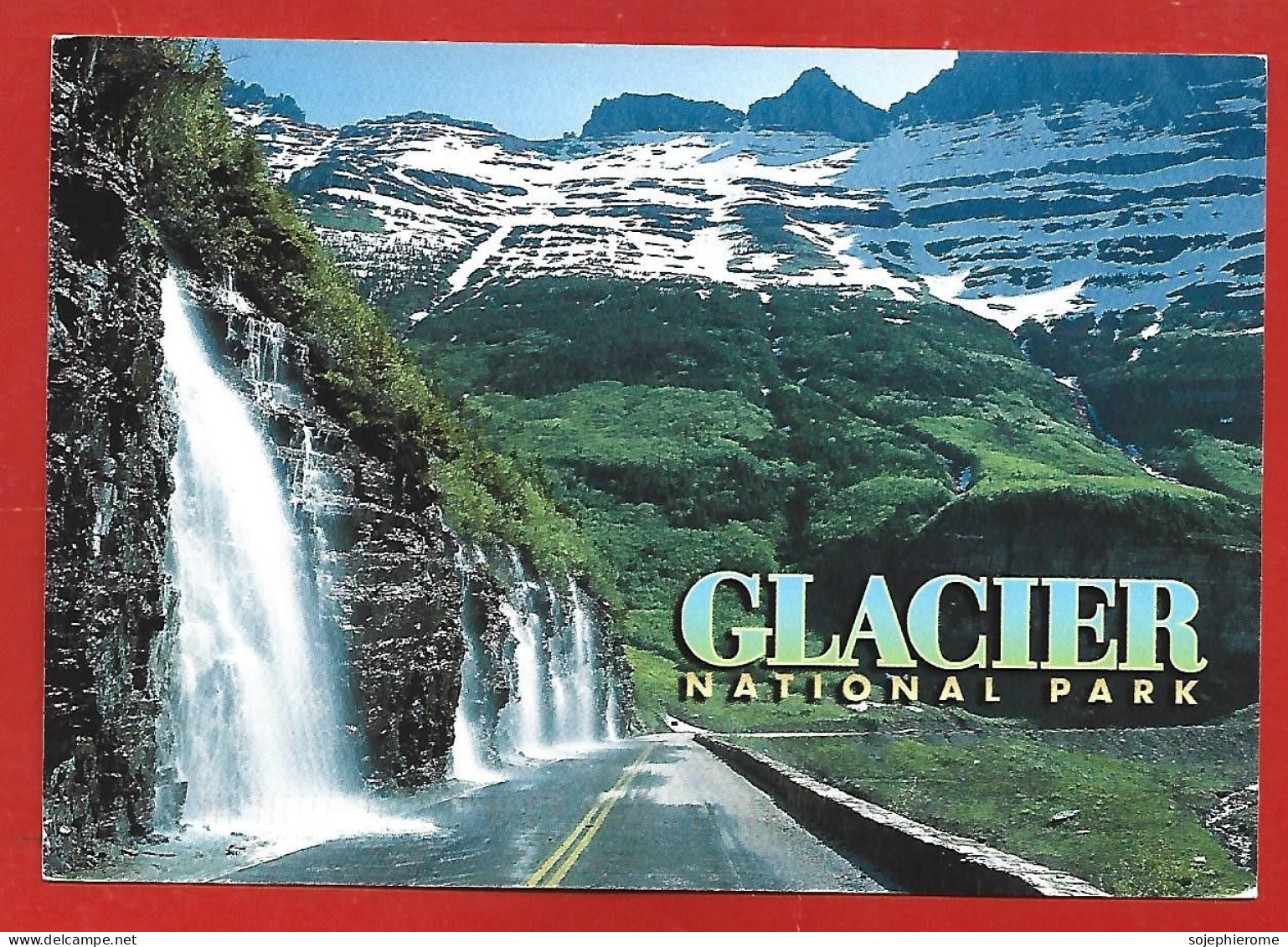 Weeping Wall On Going-To-The-Sun Road Glacier National Park (Montana) 2scans 09-15-1999 Billy Mitchell Stamp - Other & Unclassified