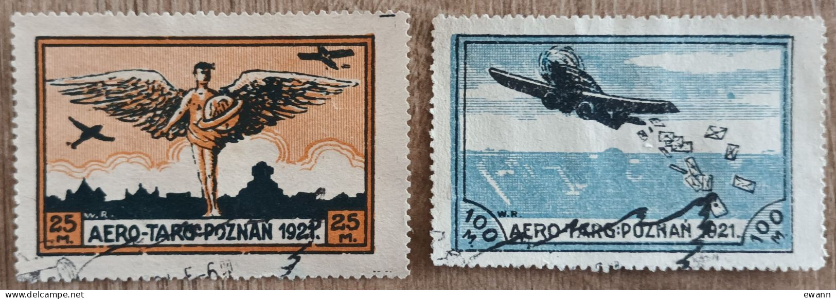 Pologne - Vignettes AERO TARG POZNAN - 1921 - Oblitérés - Labels