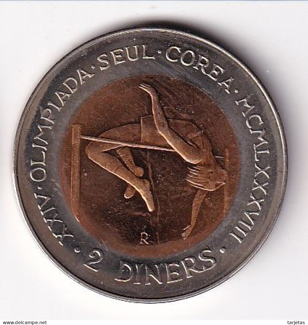 MONEDA DE ANDORRA DE 2 DINERS DEL AÑO 1985 OLIMPIADA SEOUL - COREA - Andorra