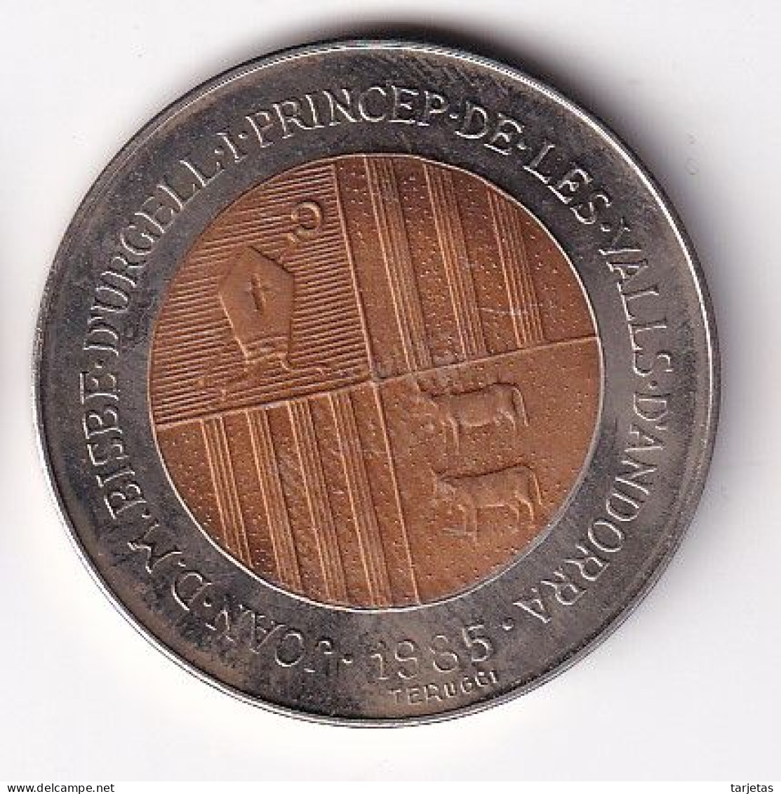 MONEDA DE ANDORRA DE 2 DINERS DEL AÑO 1985 OLIMPIADA SEOUL - COREA - Andorre