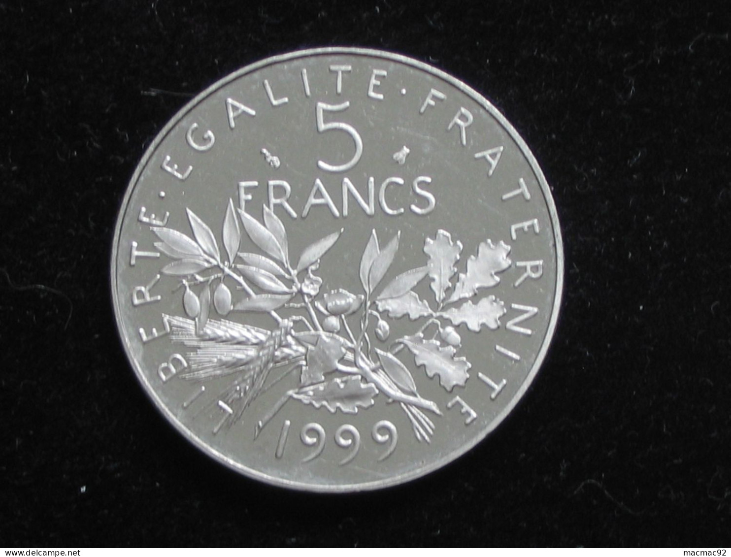 Magnifique 5 Francs Semeuse 1999 -- BELLE EPREUVE    ***** EN ACHAT IMMEDIAT **** - Essais, Piéforts, épreuves & Flans Brunis