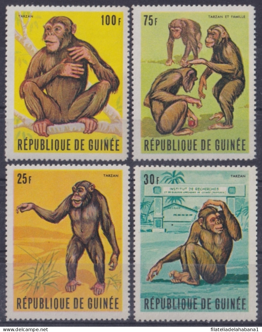 F-EX46839 GUINEE GUINEA 1969 MNH MONKEY CHIMPANCE.  - Chimpanzés