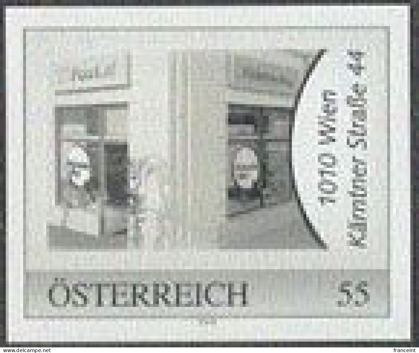 AUSTRIA(2006) Philatelic Window At Post Office. Black Print. Personalised Stamps. - Ensayos & Reimpresiones