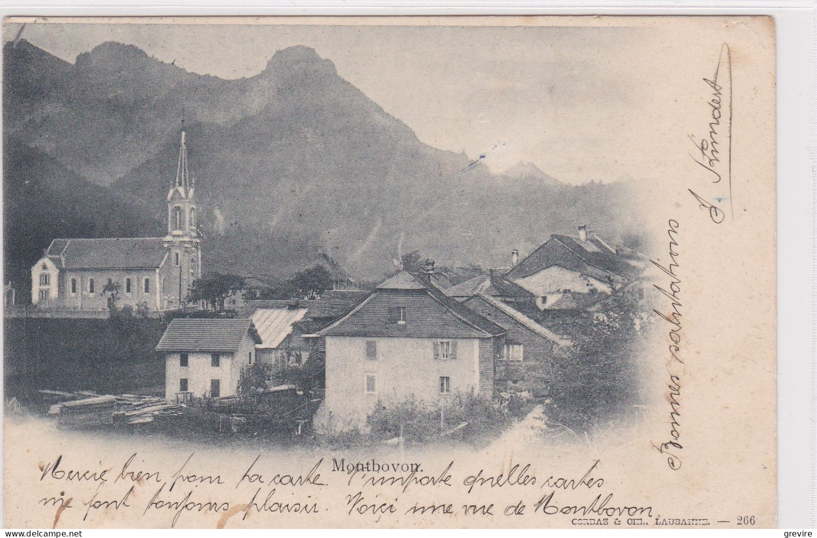 Montbovon - Vue Partielle En 1902 - Montbovon