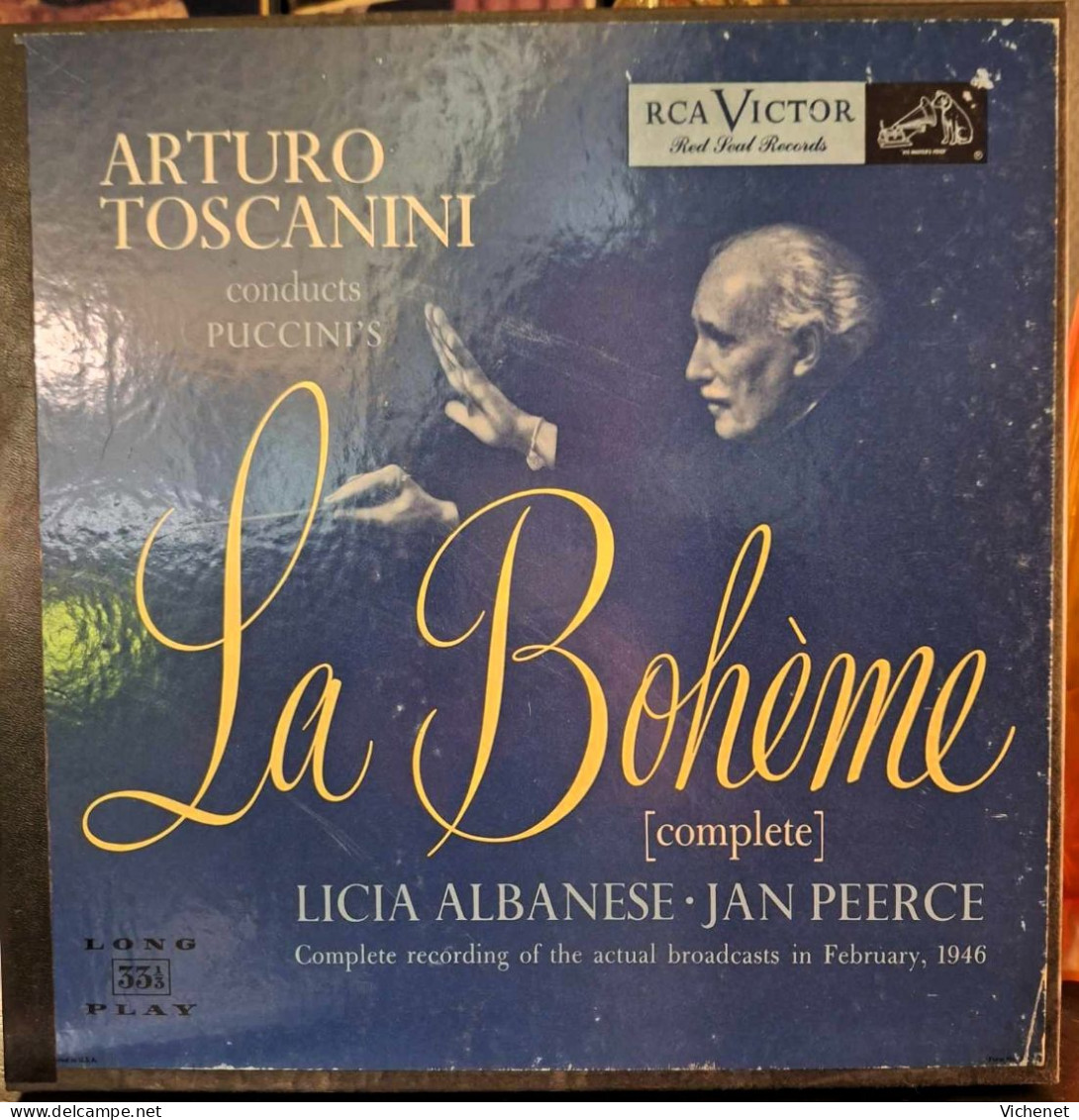 Puccini, Arturo Toscanini, Licia Albanese, Jan Peerce - La Bohème (Complete) - Box 2 LP's - Oper & Operette