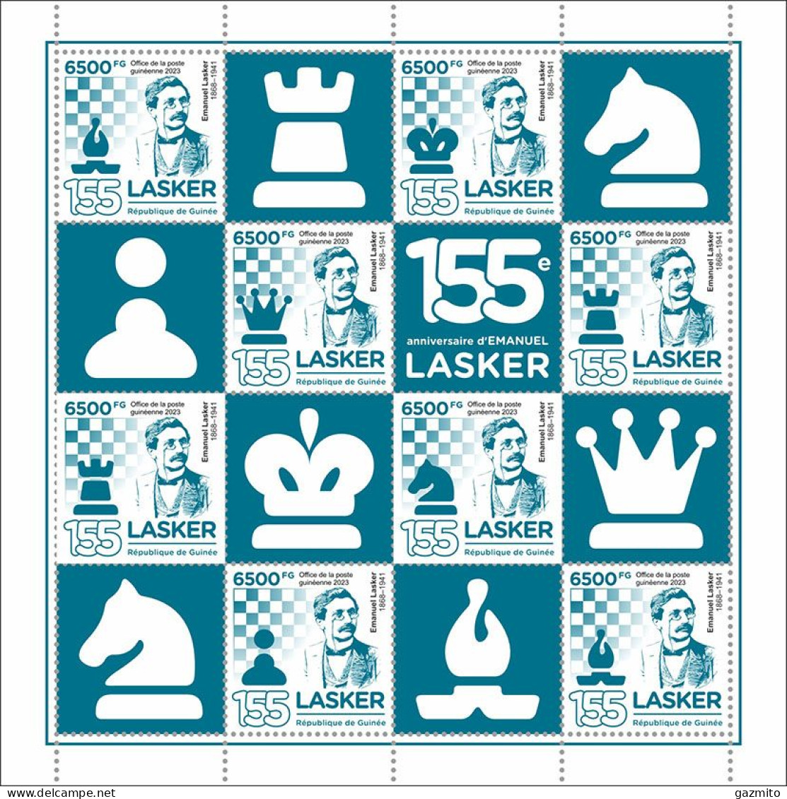Guinea 2023, Chess, Lasker, 4val In BF - Echecs