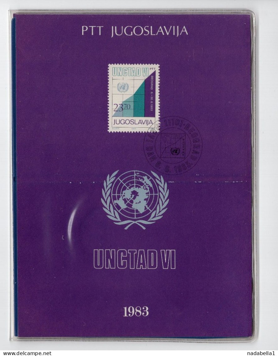 1983. YUGOSLAVIA,SERBIA,BELGRADE UNCTAD FDC,SPECIAL PACKAGING - FDC