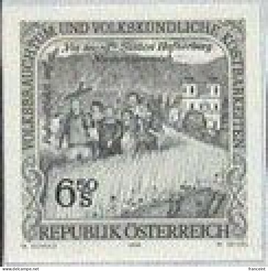 AUSTRIA(1999) Walking Pilgrimage To Mariazell. Black Print. Scott No 1778. - Essais & Réimpressions