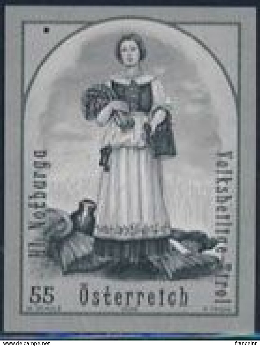 AUSTRIA(2008) St. Notburga Of Eben. Black Print. Patron Saint Of Servants And Peasants. - Essais & Réimpressions