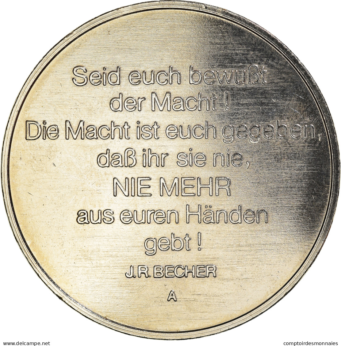 République Démocratique Allemande, Commemorative Medallion, 1986 - Autres & Non Classés