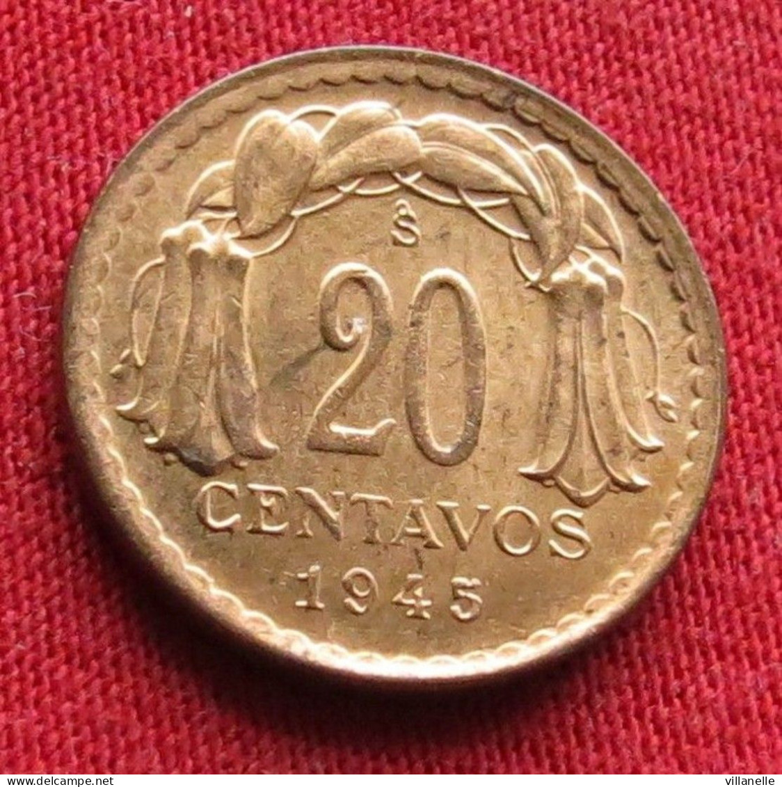 Chile 20 Centavos 1945 KM# 177 *VT Chili - Chili