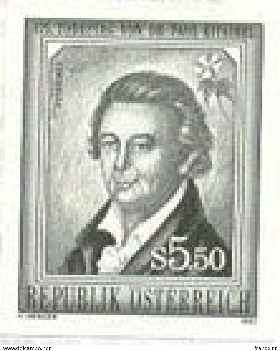 AUSTRIA(1992) Paul Kitaibel. Black Print. Famous Botanist. Scott No 1562, Yvert No 1885. - Probe- Und Nachdrucke