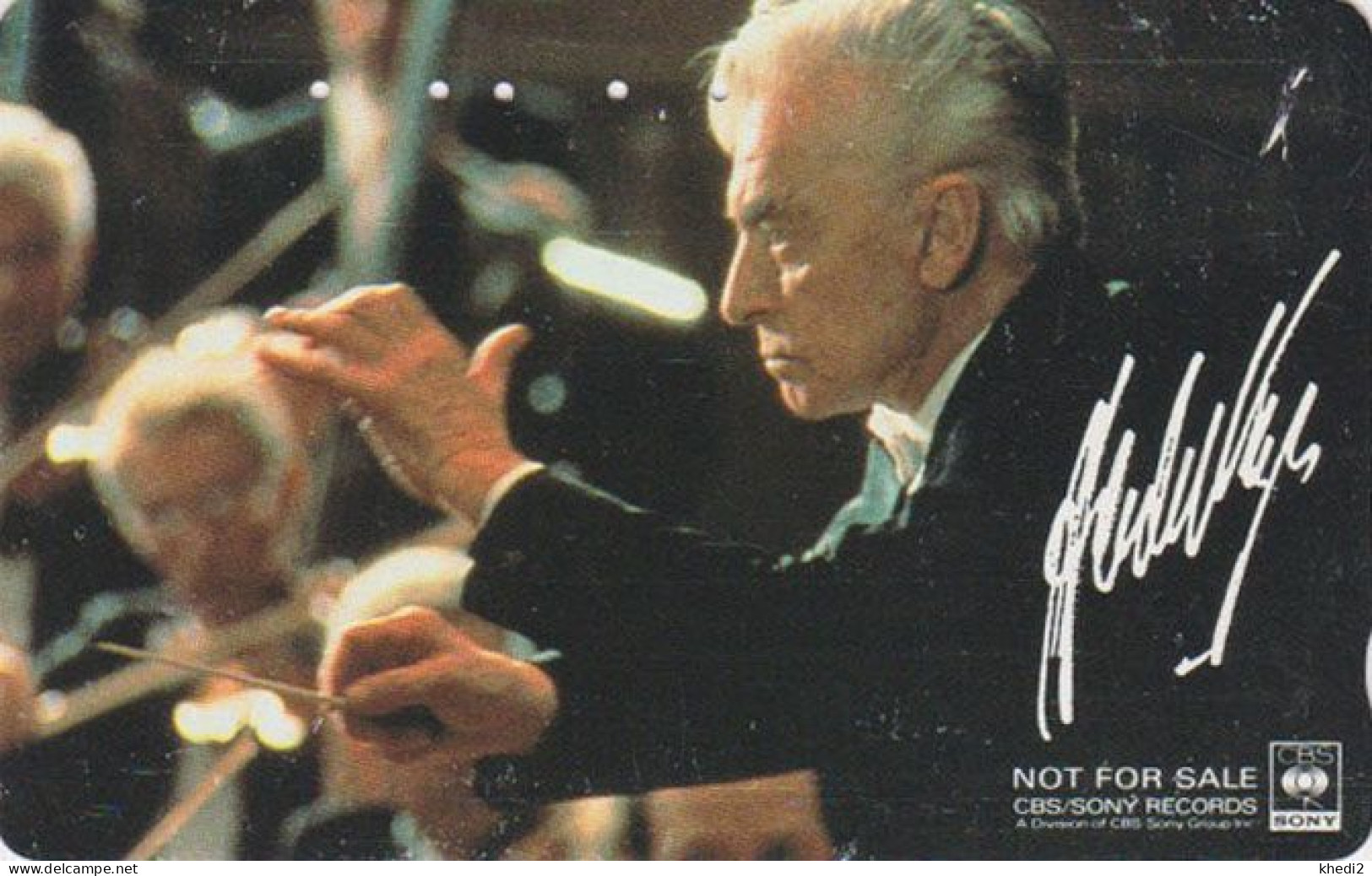RARE Télécarte JAPON / 110-011 - MUSIQUE - KARAJAN - MUSIC Conductor Dirigent AUSTRIA Rel. JAPAN Phonecard / NFS - Musique