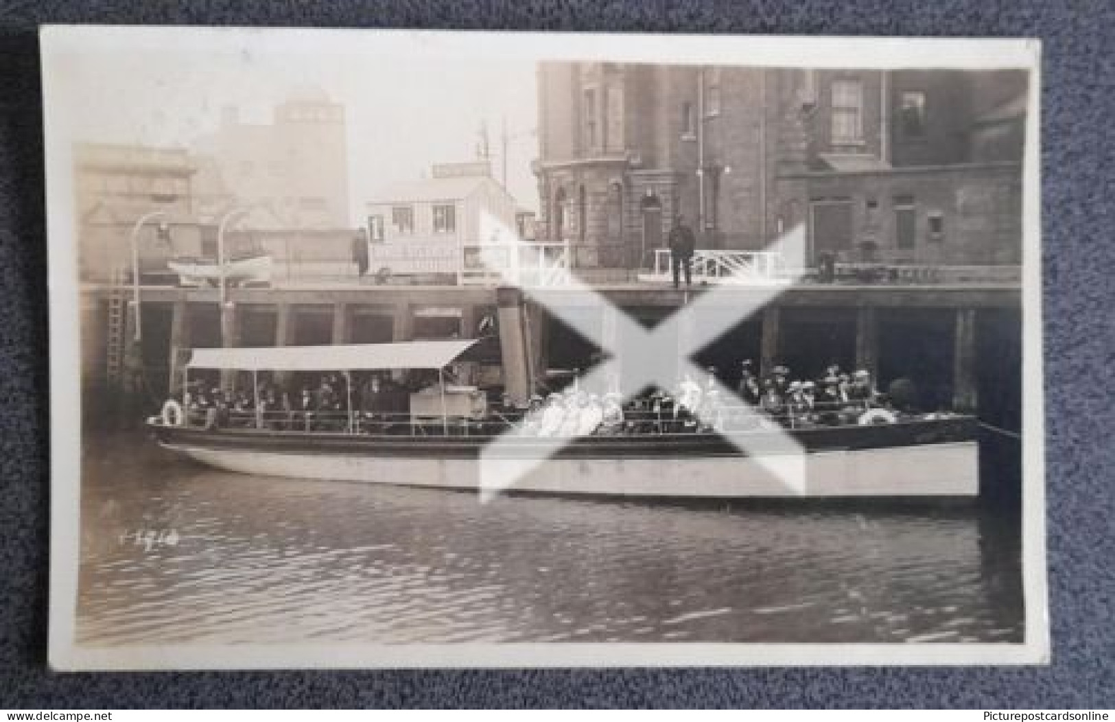 Lowestoft The Inner Harbour Superb R/p Postcard Suffolk Atlanta Boat - Lowestoft